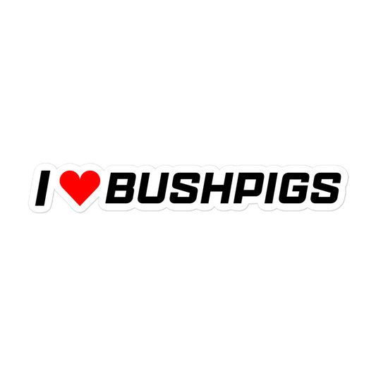 I Love Bushpigs sticker