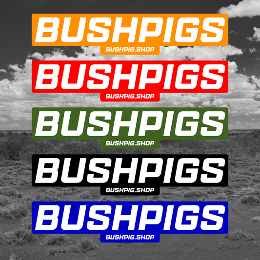 BushPigs 5 Pack of Stickers