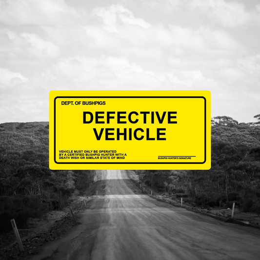 Defective Vehicle Sticker